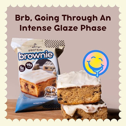 Prime Bites Protein Brownie from Alpha Prime Supplements | High Protein, Collagen Fortified Low Sugar Treat | Delicious Snack | 12 Bars per Box (Cookie Dough Bites)