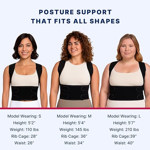 Fit Geno Posture Corrector for Women and Men - Adjustable Back Brace & Straightener for Scoliosis Hunchback Correction Back Pain Spine Corrector Back Support and Posture Trainer Large/X-Large