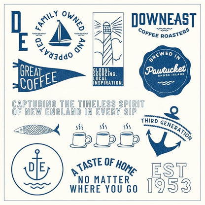 Downeast Coffee Roasters Whole Bean Coffee - Supreme Crema Espresso - Select Central and South American Highlands (2 lb Bag, Pack of 6)
