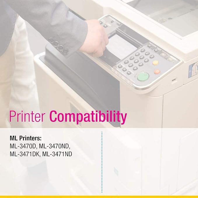 CS Replacement Toner Cartridge Compatible with Samsung ML-3470 ML-D3470B Black ML Printers ML-3470D ML-3470ND ML-3471DK ML-3471ND Toner Cartridge 2 Pack