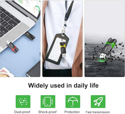 KEXIN 128GB Flash Drive USB 3.0 Thumb Drive 128 GB Memory Stick 3.0 Thumb Drives, 5 Pack Flash Drive 128G 3.0