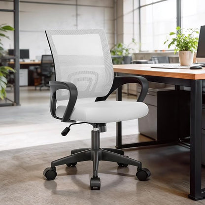 Athena Collection Office Chair - 330Lbs, Breathable Mesh Desk Chair Thickness Cushion with Lumbar Support & Armrest, Rolling Swivel Adjustable Tilt Lock for Home Office/Gaming, Bedroom Study