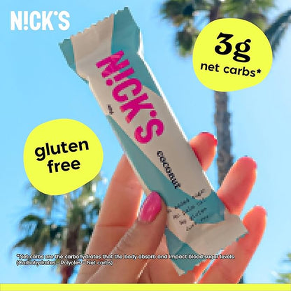 NICKS Keto Chocolate Bars Variety Pack, No Added Sugar, Coconut, Gluten Free Sweets Low carb Candy Snack Bar (Multipack 15x40g) (Coconut)