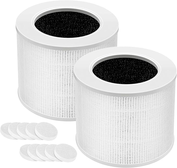 2 Pack Core Mini HEPA Replacement Filter for LEVOIT Core Mini-P Air Purifiers, 3-in-1 Core Mini-RF Filter Replacement