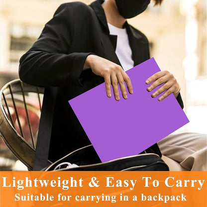 50Pcs Purple Folders with Pockets and Business Card Holder,Two Pocket Folders for School,Home or Office,Durable Heavy Duty File Folders