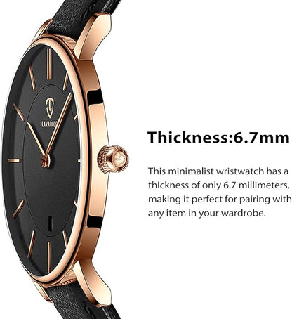 BEN NEVIS Watch, Mens Watch, Minimalist Fashion Simple Wrist Watch Analog Date with Leather Strap