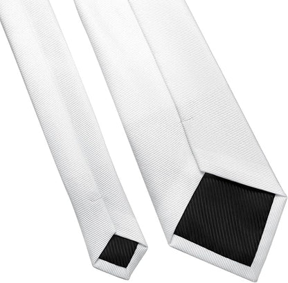 DecTwig Men's Ties Solid Color Formal Neckties 3.15" (8CM) Black Ties For Men