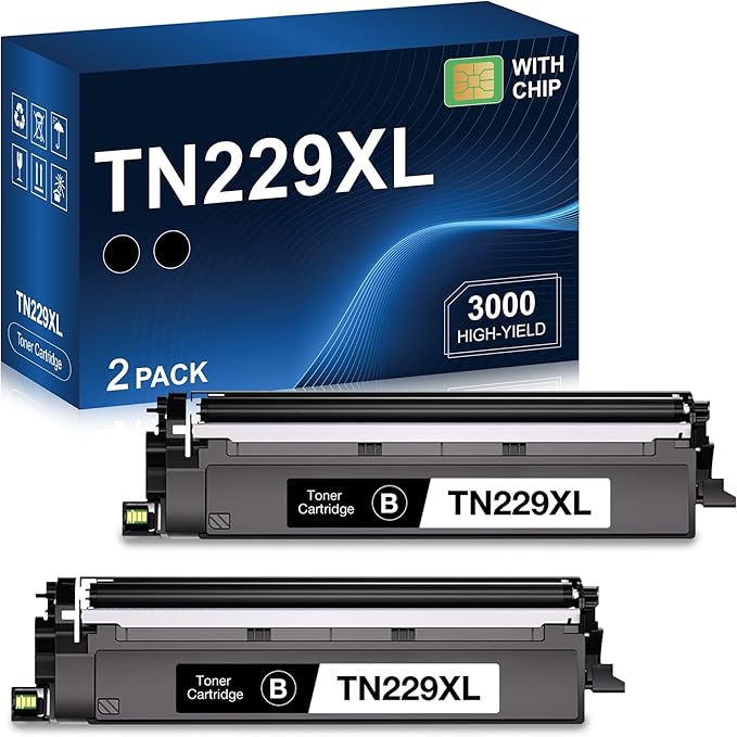 TN229XL Black Toner Cartridge Replacement for Brother TN-229XL TN 229 XL to use with MFC-L3720CDW HL-L3220CDW HL-L3280CDW HL-L3300CDW MFC-L3780CDW Printer