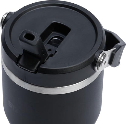 STANLEY IceFlow 2.0 Flip Straw Tumbler with Handle 20 oz | Twist On Lid and Flip Up Straw | Leak Resistant Water Bottle | Insulated Stainless Steel | BPA-Free | Black 2.0