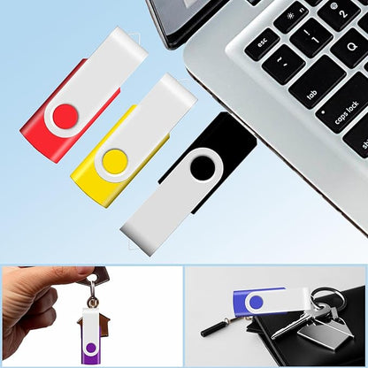 4GB USB Flash Drive 20 Pack JBOS Thumb Drives 4 GB USB Drives Memory Stick Swivel 4G Gig Stick USB2.0 Pen Drive for Date Storage, 4 Gig UBS Flash Drive, Zip Drive, Jump Drive, USB Stick, Mixed Color