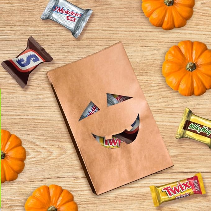 SNICKERS, TWIX, MILKY WAY & 3 MUSKETEERS Halloween Candy, Mini Chocolate Halloween Candy Mix Variety Pack for Trick or Treat, Party Favors and More, 150 Ct Bulk Bag