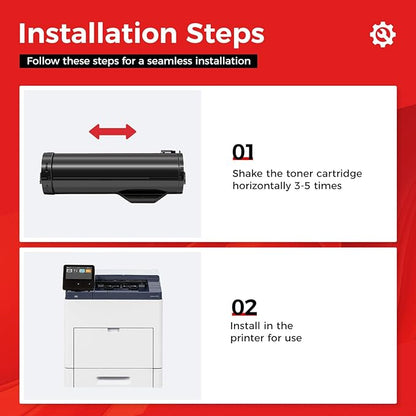VersaLink B600 B610 106R03944 Black High Capacity Toner Cartridge 2-Pack Replacement for Xerox 106R03940 106R03942 Toner Compatible for Xerox VersaLink B600 B605 B610 B615 Laser Printer Ink All-in-One