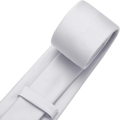 DecTwig Men's Ties Solid Color Formal Neckties 3.15" (8CM) Black Ties For Men