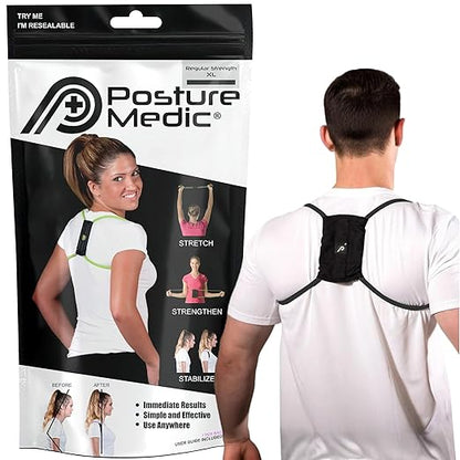 PRIMEKINETIX PostureMedic Dynamic Posture Corrector - Active Resistance Training System for Back Strengthening & Shoulder Alignment - Stretches Chest, Strengthens Upper Back - Doctor Recommended for Lasting Posture Improvement - XL
