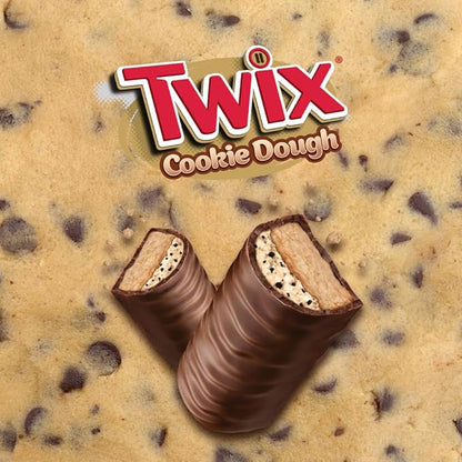 TWIX Minis Cookie Dough Milk Chocolate Bars, Sharing Size, 7.7 oz Bags (Pack of 8)