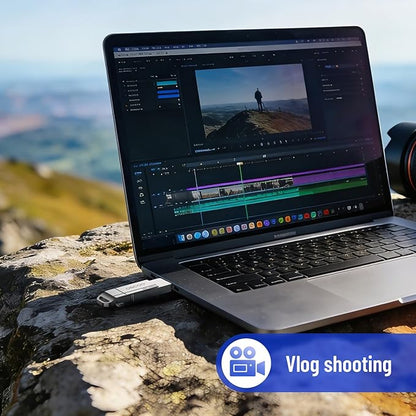 256GB USB Flash Drive,Up to 550MB/s–USB 3.2 Gen1 High-Speed Thumb Drive, Dual USB-C & USB-A Ports, Compatible with iPhone 15/16/17, Android Phones, Mac – Photo & Video Backup