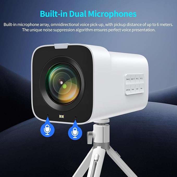 TOALLIN 4K 60FPS Box Video Camera, 20X Optical Zoom, Support PoE/SDI/HDMI/USB, TOF AutoFocus, Built-in Dual Mics, Live Streaming Camera for Church Worship Online Education & Video Conferencing