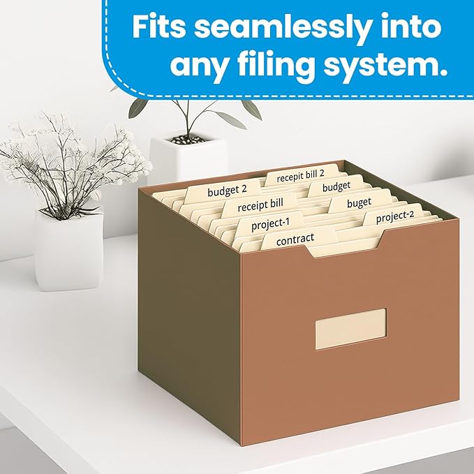 Pendaflex Manila Legal Size File Folders - 1/3-Cut Tabs in Left, Center, Right Positions for Easy Labeling - Manila Folders Ideal for Office, Home Office & Filing Cabinets, 100 Folders (Pack of 1)