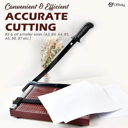 Guillotine Paper Cutter Heavy Duty, 18" Cut Length Paper Trimmer Cuts 12 Sheets, Accurate & Safe Paper Slicer Cutter for Cardstock, Photos, Crafts, Office, Home & Classroom