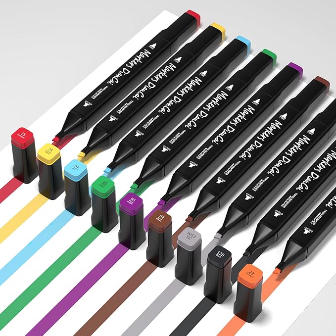 Alcohol Markers, 80 Colors Dual Tip Art Markers For Adults, Coloring Painting School Supplies Sketch Drawing Marker For Students Drawing and Coloring