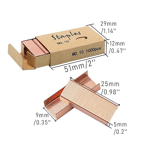 NatSumeBasics 6000 Colorful Mini Staples #10 Colored Staples for Mini Stapler Refill, No.10 Tiny Staple Smaller Than Standard Staple (6000 Assorted)