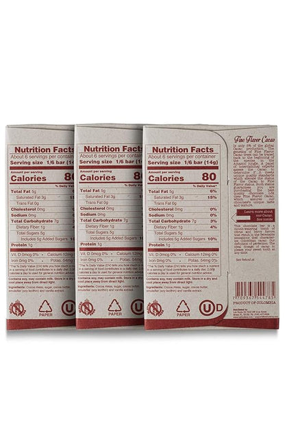 Lok Dark Chocolate Bar 60% Cacao | Fair Trade, Non GMO, Kosher, Gluten Free, Vegan, Bean-to-Bar, Paleo, Ethically Sourced Lök | 3.0 Ounce 3 Pack