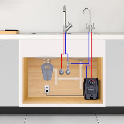 American Standard ASH-110 Hot Water Dispenser, Includes Polished Chrome Dual Handle Water Faucet 780 Watts, 110v