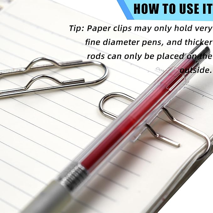 18 PCS 2.75 Inch (70mm) Paper Clips Silver Rust Resistant Metal Strong Pen Clip Style Paperclips for Office School Documents
