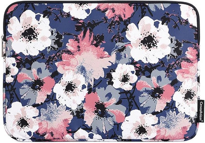Laptop Sleeve 14 Inch,Waterproof Protective Notebook Case Briefcase Carrying Bag Compatible with MacBook,Acer,Asus, Dell,Lenovo,Microsoft,HP Laptop Cover (Painted Flower, 11 inch)