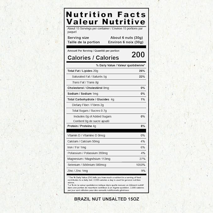 Snack The True Organic Brazil Nuts 15 oz – Raw and Unsalted – Kosher – Healthy-Rich in Vegetable Protein – Harvested in Amazon Rainforest – Fresh, Vegan and Gluten Free – Forest Up