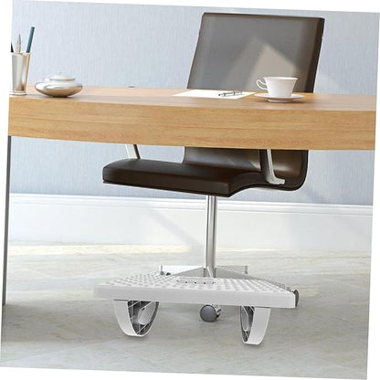Non-Slip Plastic Footstool with Rocking Motion Under Desk Foot Rest for Office Home Use Lightweight Comfortable Feet Support Stool