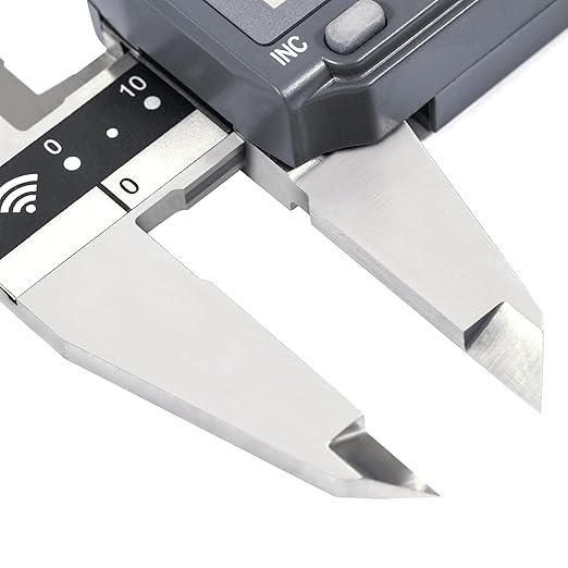 PEC Tools Bluetooth Digital Caliper, 6 Inch/150mm Industrial-Grade Stainless Steel Caliper, IP67 Waterproof & Oil-Resistant, Auto Power-Off, Inch/MM/Fraction Modes, Wireless Data Transfer