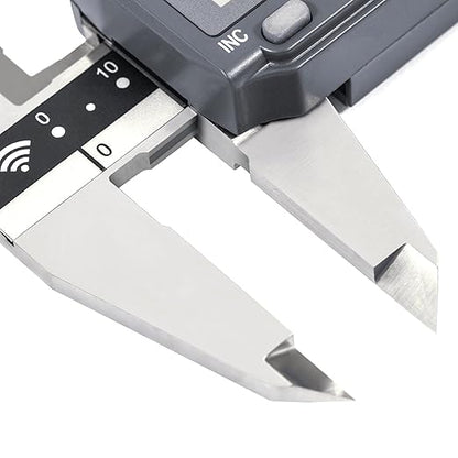 PEC Tools Bluetooth Digital Caliper, 6 Inch/150mm Industrial-Grade Stainless Steel Caliper, IP67 Waterproof & Oil-Resistant, Auto Power-Off, Inch/MM/Fraction Modes, Wireless Data Transfer