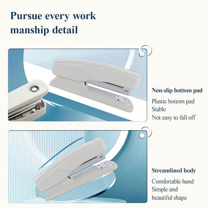 M&G Desktop Stapler with 25 Sheet Capacity, Two Binding Modes, Basic Stapler Set with 1000 Staples and Remover, Durable Staplers for Office School Home (Grey)