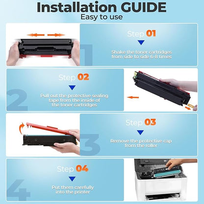 410X Toner Cartridge M477fnw M452dw CF410X 410A High Yield Compatible for HP 410A Toner Cartridge for Laser Jet Pro MFP M477fnw Pro M452dw M452dn MFP M477fdn M477fdw M377dw Pro M452nw HP410X 4 Pack