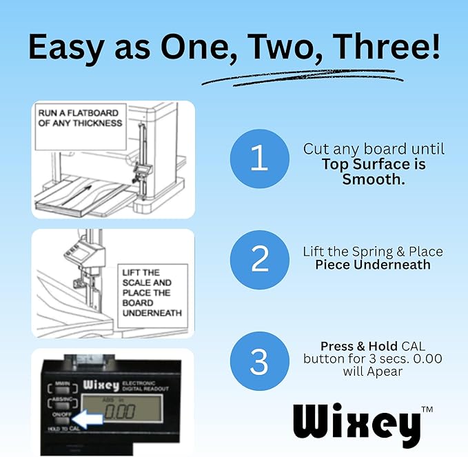 Wixey Digital Planer Gauge – Electronic Digital Readout & Thickness Measuring Tool – Accurate Calibration & Digital Dimensions – Perfect Portable Planer Accessory for Woodworking Upgrade