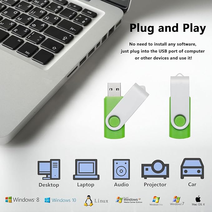 5 Pack 256MB USB Flash Drives in 5 Random Colors USB 2.0 Wholesale Lot Bulk Memory Sticks (5 Pack, 256MB)