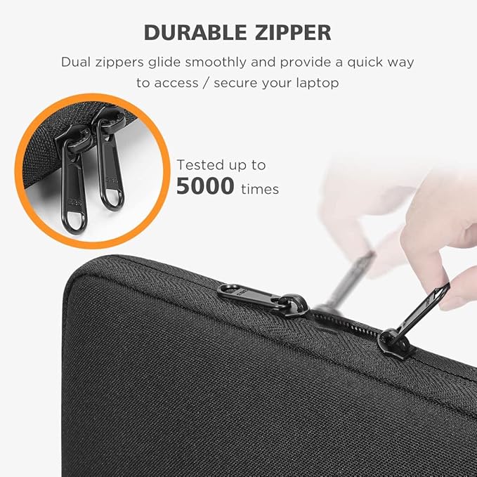 NIDOO 17.3 inch Laptop Sleeve Bag Computer Carrying Case Cover Compatible with Lenovo Legion 5 Y540 / Acer Chromebook 317 / HP Gaming Pavilion 17 470 / Dell MSI with Accessory Bag for Men Women, Black