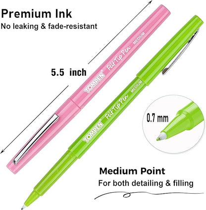 Felt Tip Pens Bulk for Teachers Students,144 Pack 12 Count,Assorted Color,Medium Fine Point 0.7mm Multicolor Markers for Gifts Christmas Cards Writing,Planner,Drawing,Note Taking,Art,Journals