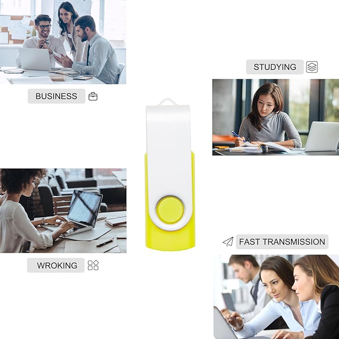 5 Pack 512MB USB Flash Drives in 5 Random Colors USB 2.0 Wholesale Lot Bulk Memory Sticks (5 Pack, 512MB)