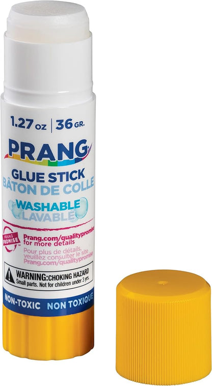 Prang Washable Glue Stick, Clear, 1.27 Oz, 1 Count