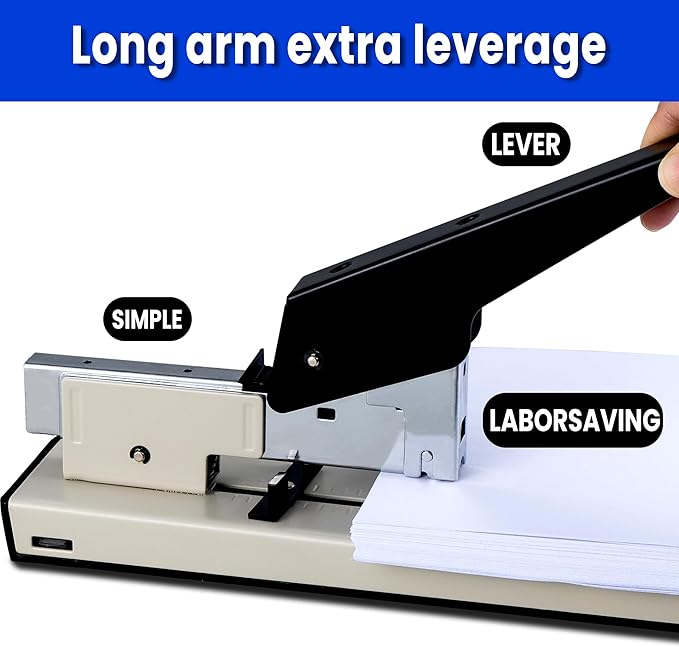 Stapler Heavy Duty, 100 Sheet, 1PACK Manual Big Stapler Metal,max use 23/13 Staples