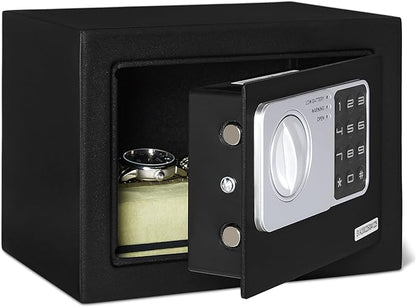 Amazon Basics Steel Security Safe and Lock Box with Electronic Keypad - 0.16 cu. ft.
