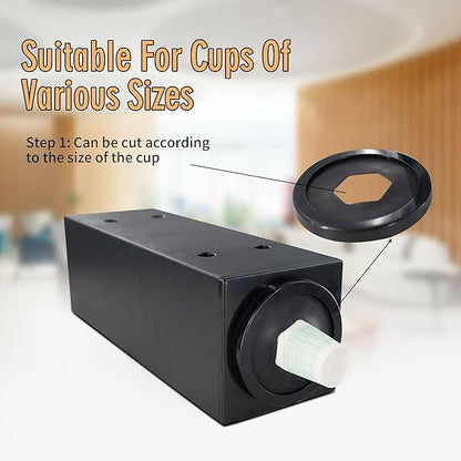 CMI Commercial Cup Holder,Beverage Dispenser,Cup Dispenser Countertop Cup Organizer,Coffee Cup Dispenser Organizer,Paper Cup Holder,Stackable Countertop Design, Black Color-Pack of 1（ Individual ）