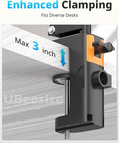 UBeesize Overhead Phone Mount, Flexible Webcam Arm with Phone Holder and Ball Head, Overhead Tripod for Phone Drawing Live Streaming Cooking Flat Photography