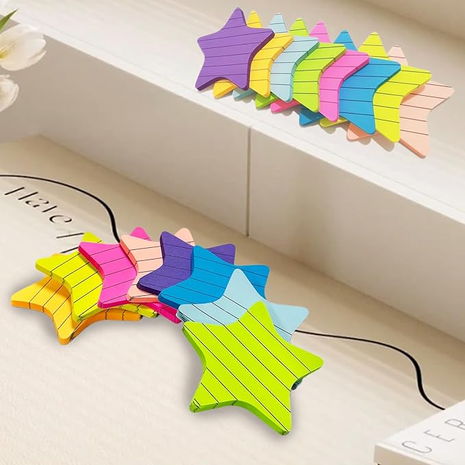 Lined Post It Notes,Small Post It Notes,Sticky Notes with Lines for Office Supplies(8PCS)