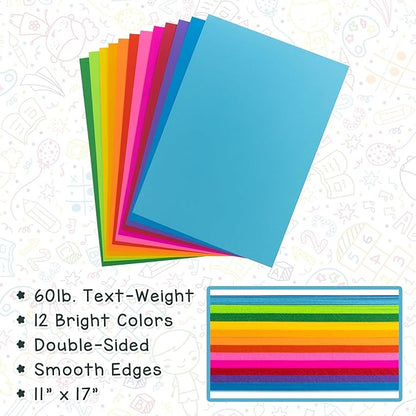 Hygloss Red Colored Paper - 24 lb, 89 GSM, Acid-Free, Fade-Resistant, 11x17-Inch Ledger Size Color Copy Paper, 90 Sheets