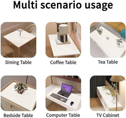 Leather Dresser Cover,1.8mm Thick,14x72 Inch,Dresser Protector Top,Dresser Top Protector,Dresser Cover Top,Dresser Top Cover,Dresser Cover Top for Bedroom.(White+White,14x72)