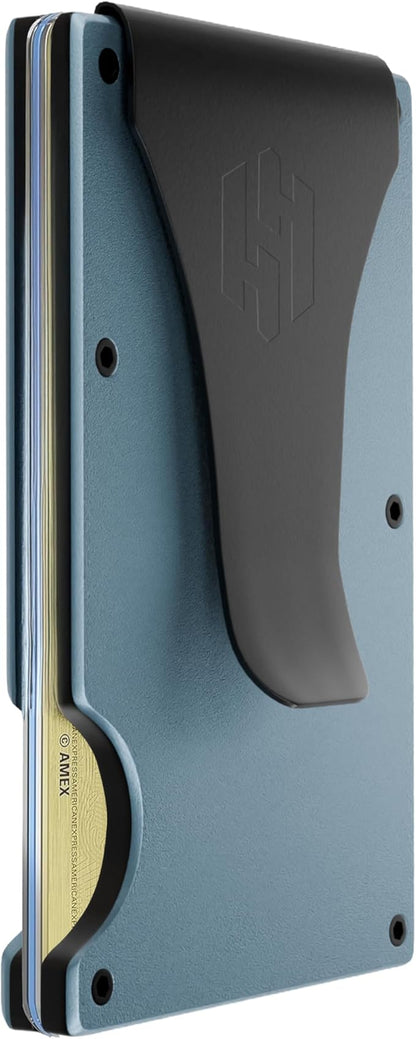 Hayvenhurst Wallet For Men - Reinvented Design Men's Wallet - Slim, Minimalistic & Seamless, Blocks RFID Scanners with a Money Clip (Grey)