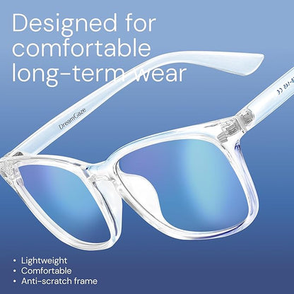 livho Sleep Glasses for up to 99.9% Blue Green Light Blocking for Computer Gaming, Dual Coatings Red Lens, for Women & Men